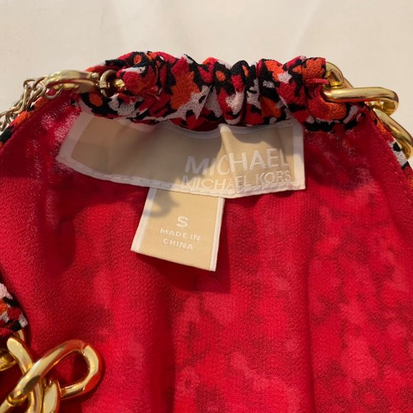 Michael Kors Red Floral Top - Picture 3 of 3